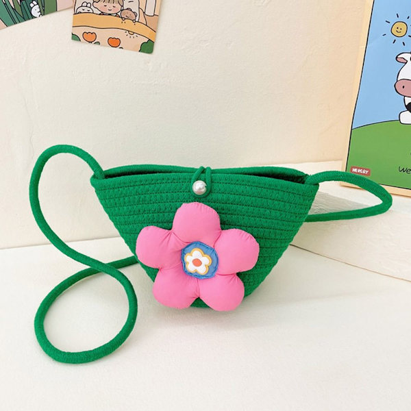 Crossbody-väska för barn Bomullsväska GRÖN green