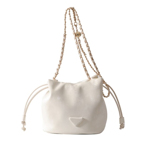 Kvinder Skuldertasker Dame Bucket Bag HVID INGEN PENGEL NR White No pendant-No pendant