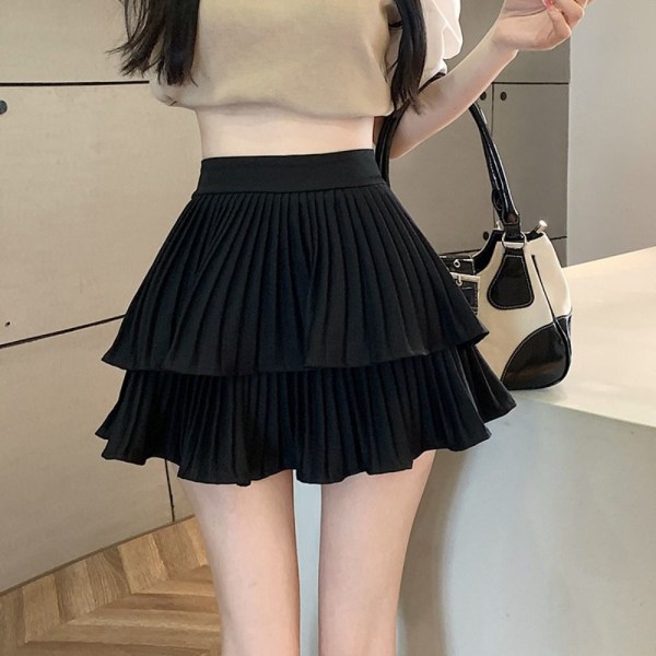 Cake Skirt Kort kjol SVART M M Black M-M