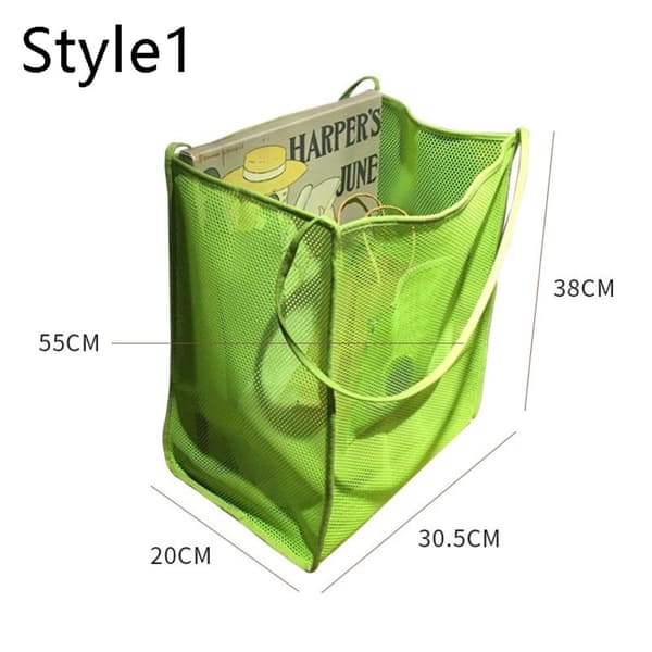 Läpinäkyvä verkkokassi rantakassi SININEN STYLE2 STYLE2 blue style2-style2