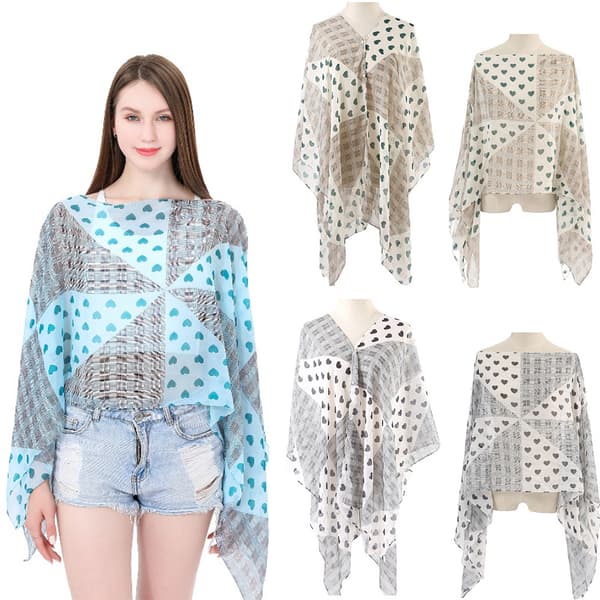 Strandslag Chiffon Bluse RØD Red