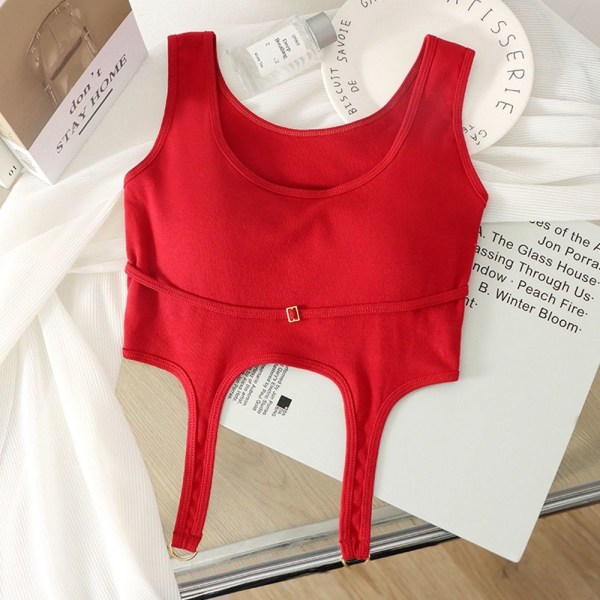 Oregelbunden Camisole Sexig Linne FÄRG 1 FÄRG 1 Color 1