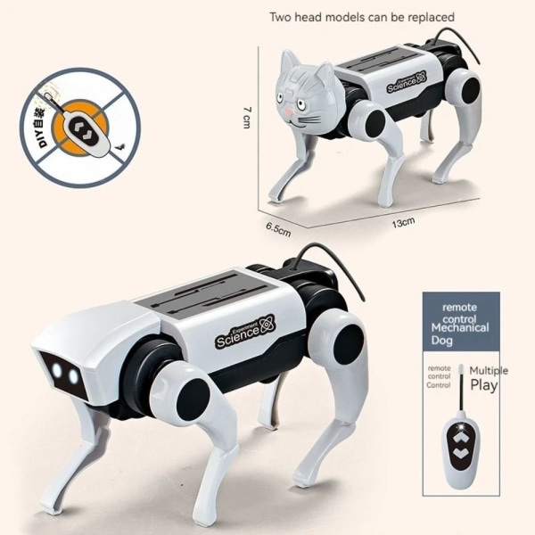 Mekanisk hund Mekanisk robotleke FJERNKONTROLL FJERNKONTROLL Remote control style