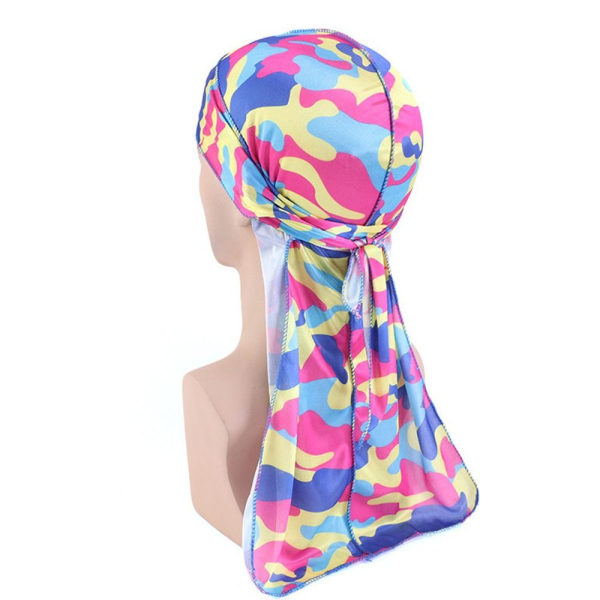 Silke Camouflage Durag Hip Hop kappehatt MULTICOLOR multicolor