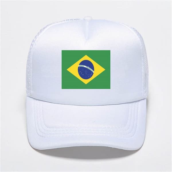 Brasilien Flagga Baseball Keps Grå grey