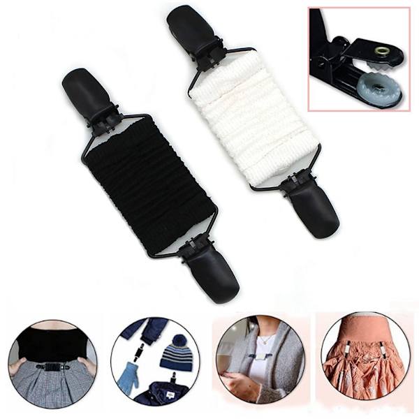 2st Fit Dress Cinch Clips för att dra åt klänning VIT White