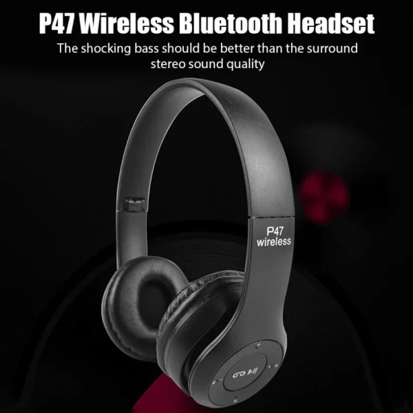 Bluetooth-hodetelefoner sammenleggbare hodesett BLÅ blue