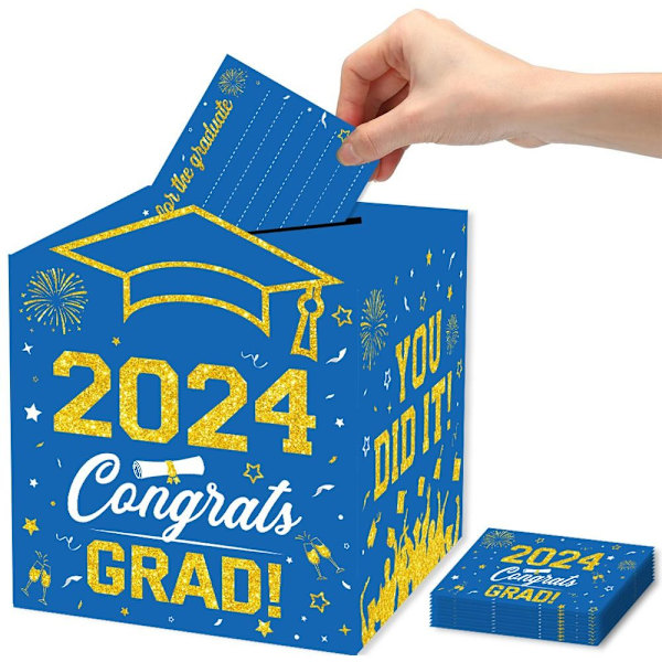 2024 Graduation Season Message Box Layout for dimissionsceremoni blue