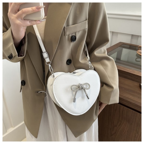 Sløjfe skuldertaske Messenger taske SORT Black