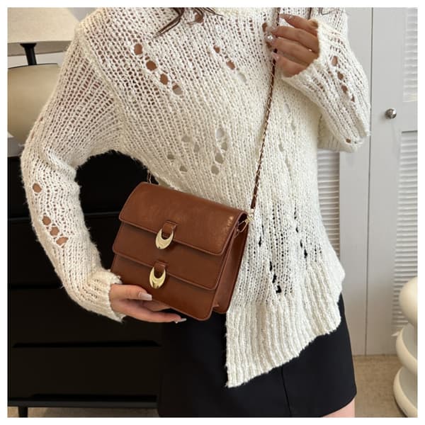 Skuldertaske Messenger Taske BRUN Brown