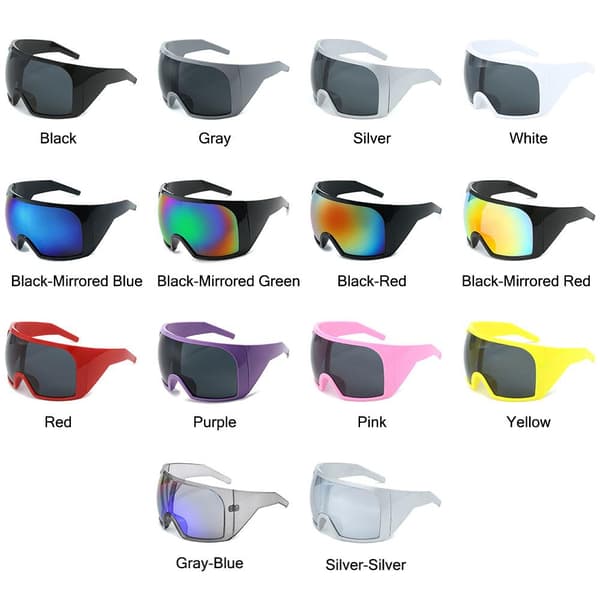 Wrap Around Solbriller Oversized Shades HVIT HVIT White