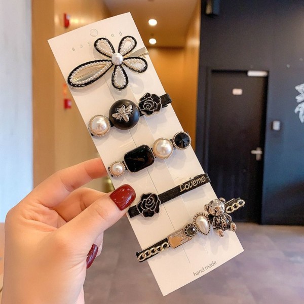 5 KPL Hiusneula Clip Hiusneula 5 KPL MUSTA 5PCS Black