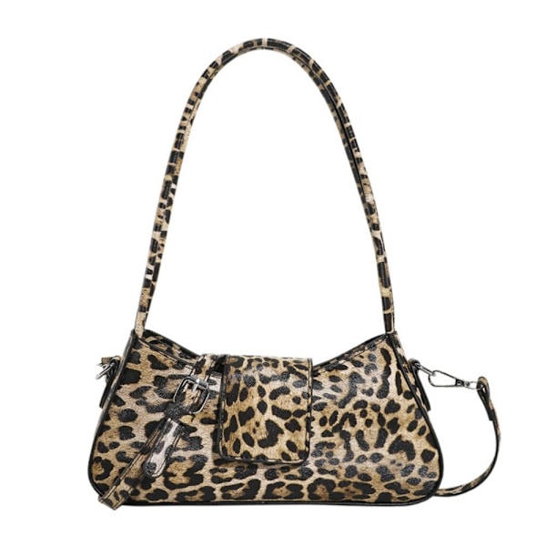 Leopard Handväska Läder Clutch Väska KHAKI khaki