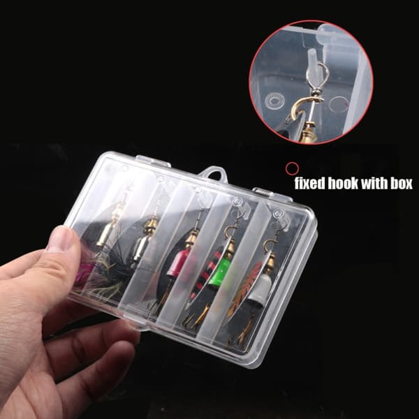 5 stk. metallskje sluk spinner baits sett for rovfisk