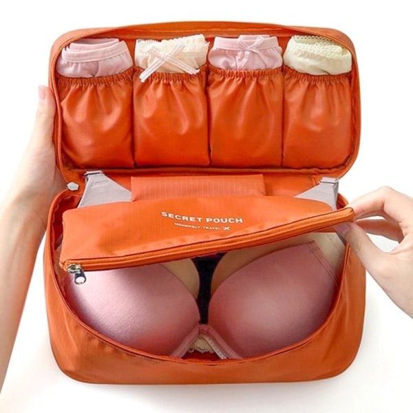 Underkläder Förvaringsväska Kläder Byxor BH Organizer ORANGE Orange