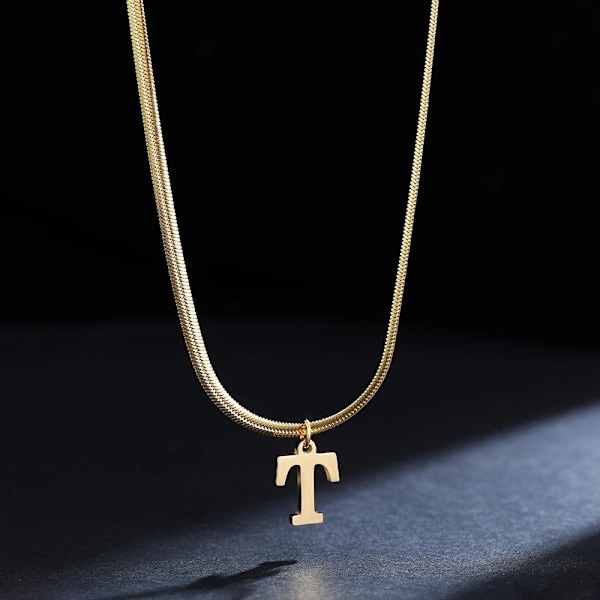 Engelsk bogstavhalskæde Chain Pendant Halskæde T T T