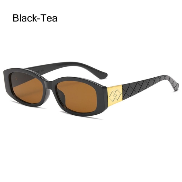Ovale solbriller med liten innfatning rektangelskjermer BLACK-TEA BLACK-TEA Black-Tea