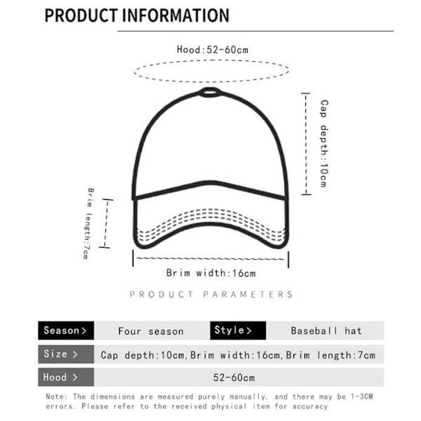 Broderad cap Hip Hop Dad Hat Solhattar black