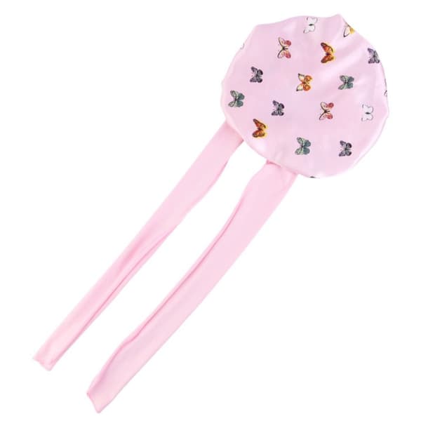 Mönstrad Satin Sovmössa Silkeslen Nattmössa ROSA pink