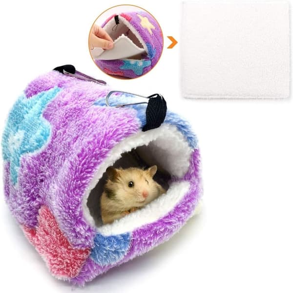Varm Hamsterseng Plys Hamsterhus Lilla