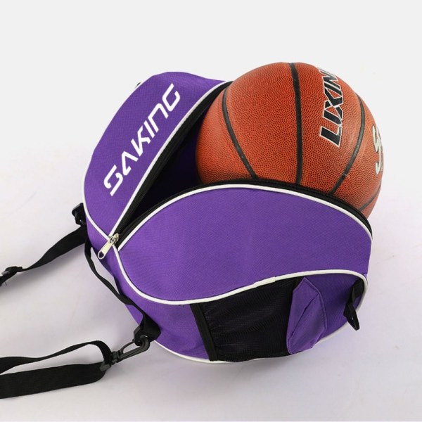 Basket Förvaringsryggsäck Shoulder Fotbollsväska LILA purple