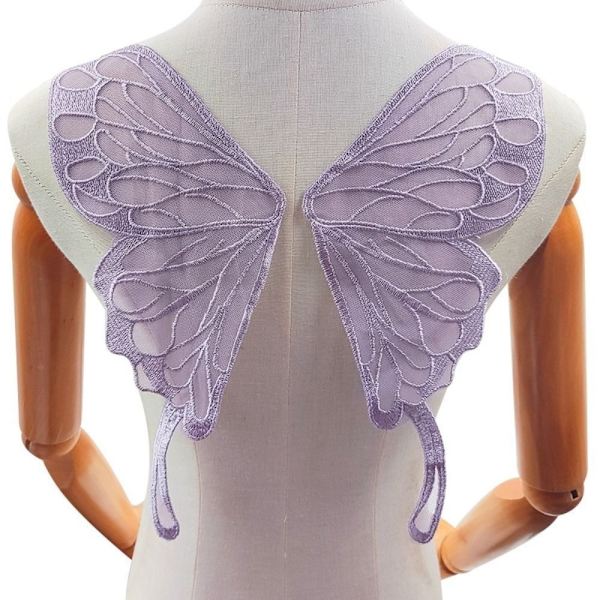 Organza Butterfly Wings Patch 3D Wings Patch LILLA Purple