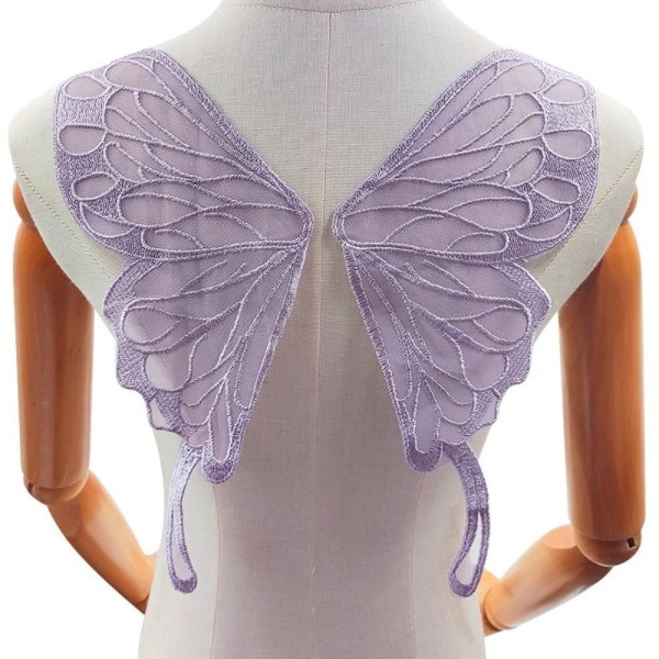 Organza Butterfly Wings Patch 3D Wings Patch PURPLE Purple