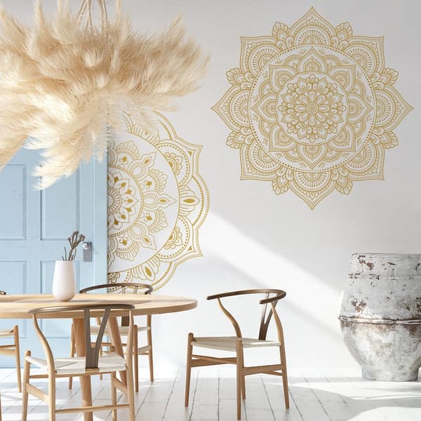 4 kpl Puoli Mandala Seinätarra Boho Mandala Seinätarra Seinä