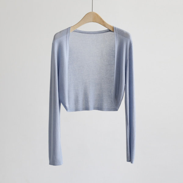 Stickad Cardigan Is Sidensjal APRIKOS Apricot