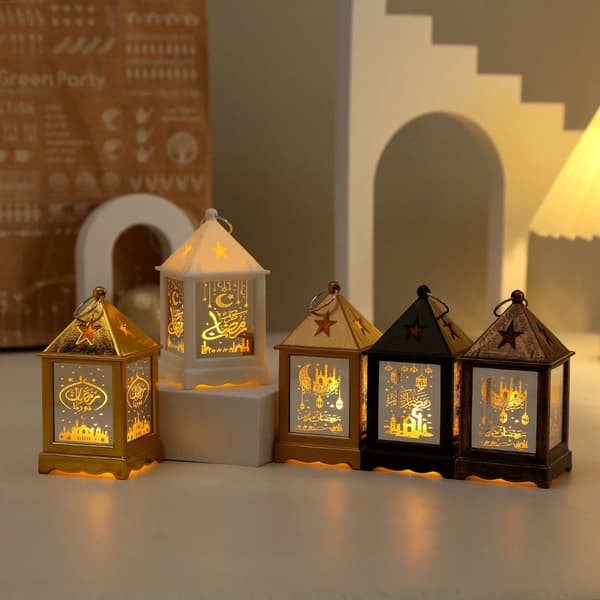 Eid Mubarak -lamppu Ramadan LED-valot 4 4 4