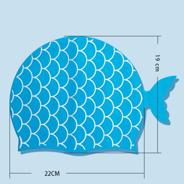 Barn Badehette Jenter Badehatt LYS BLÅ light blue