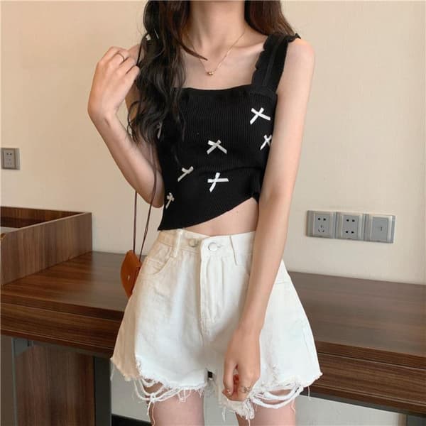 Hvid Slankende Vest Top White