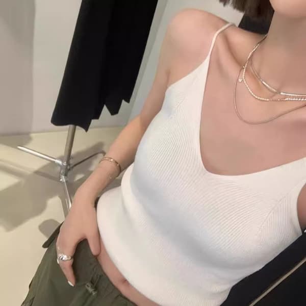 Tanktopp Cami HVIT UNIFORM STØRRELSE White Uniform Size