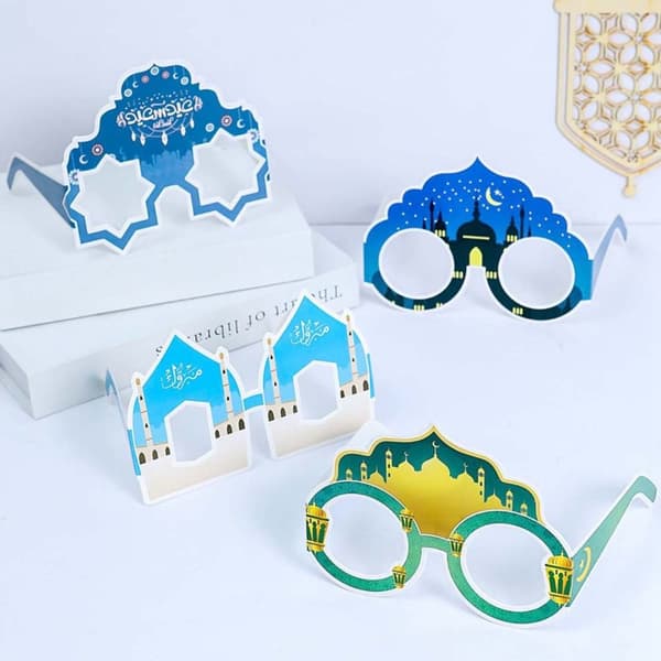 12 st Pappersglasögon EID Mubarak Ramadan Solglasögon