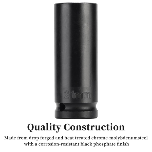 Deep Impact Socket 6-Point Design 21MM 21mm