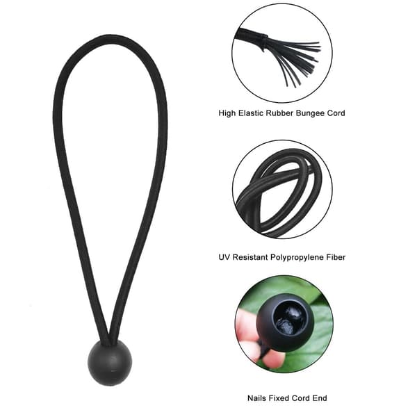 25 stk. Bungee Balls Sorte Elastiksnor 23 cm 23 cm 9inch