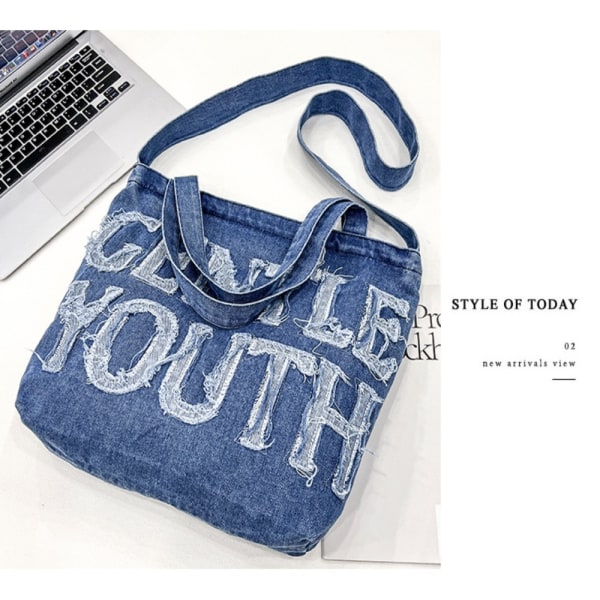 Denim axelväska Tygväska A A A