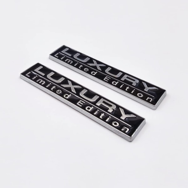 2 stk Luxury Limited Edition-emblem 3D metalllogo-dekaler