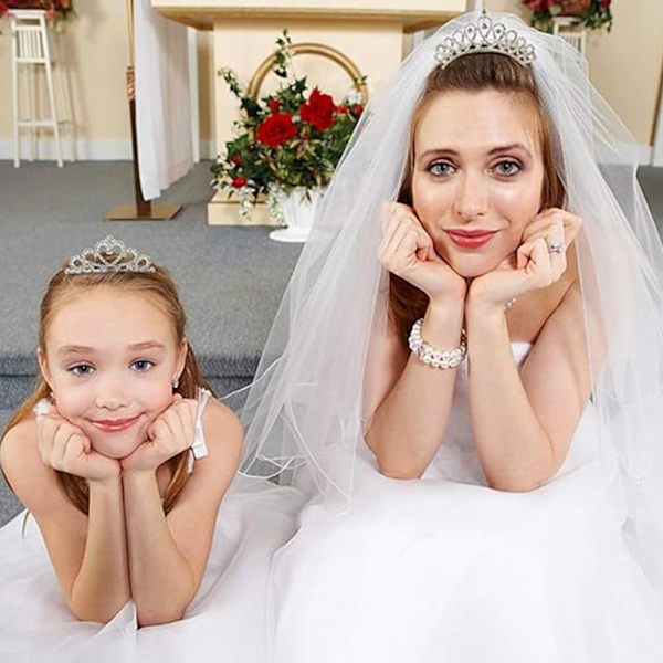 Princess Crystal Tiaras Crowns -hiuskampa 1 1 1