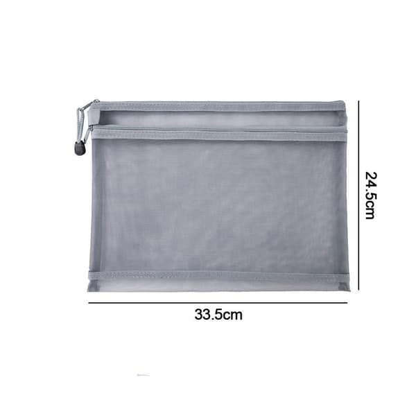 A4 Dokumenttaske med lynlås, Penalhus, HVID TYPE1 TYPE1 white Type1-Type1