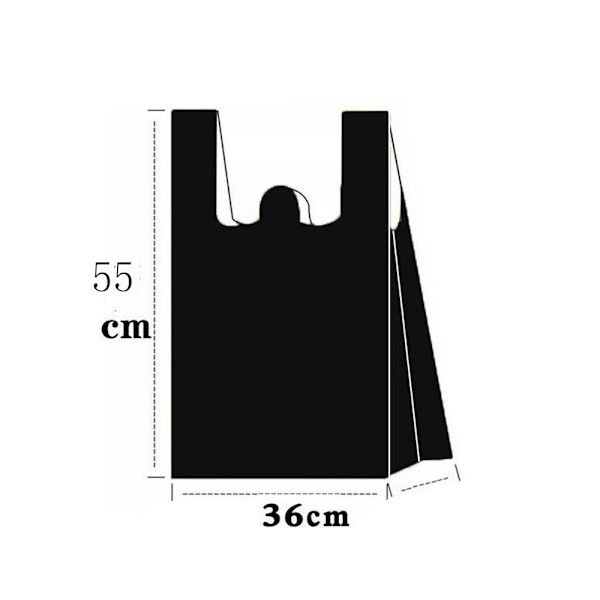 100 stk T-shirt Tasker Indkøbstaske Plastposer