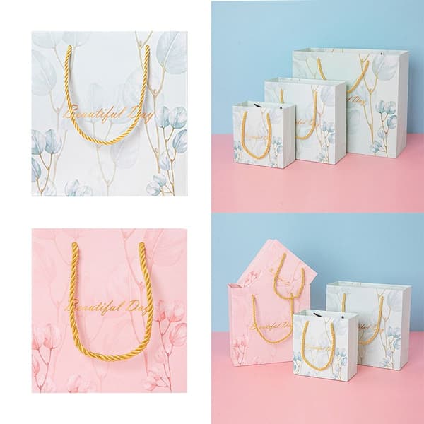 Blomster Gavepose Papirpose ROSA L L Pink L-L