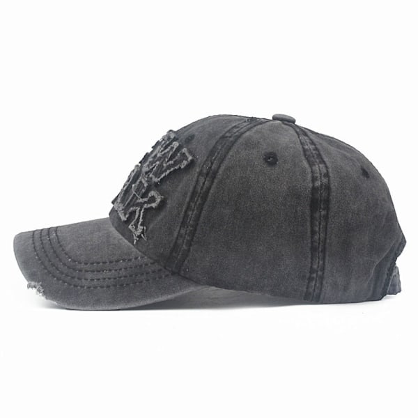 Kirjonta Lippalakit Distressed Hole Haalistuneet hatut KAHVI coffee