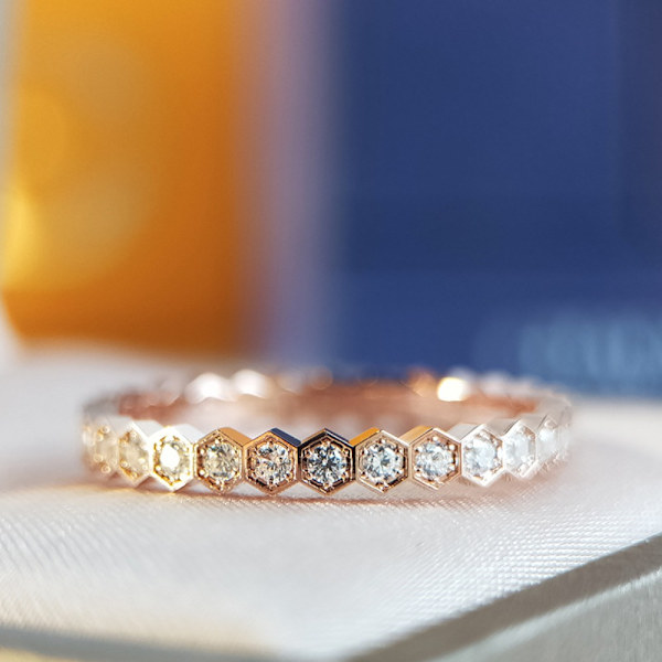 Honeycomb Fashion Ring Eternity Ring C C C