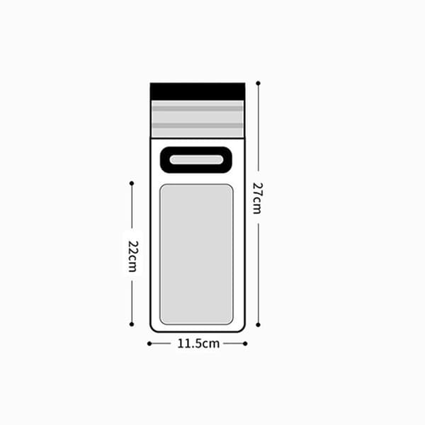 Vanntett telefonveske Mobiltelefonpose SØLV silver