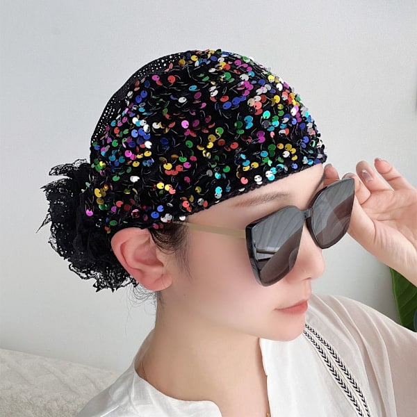Turban Hatte Tørklæde SORT Black