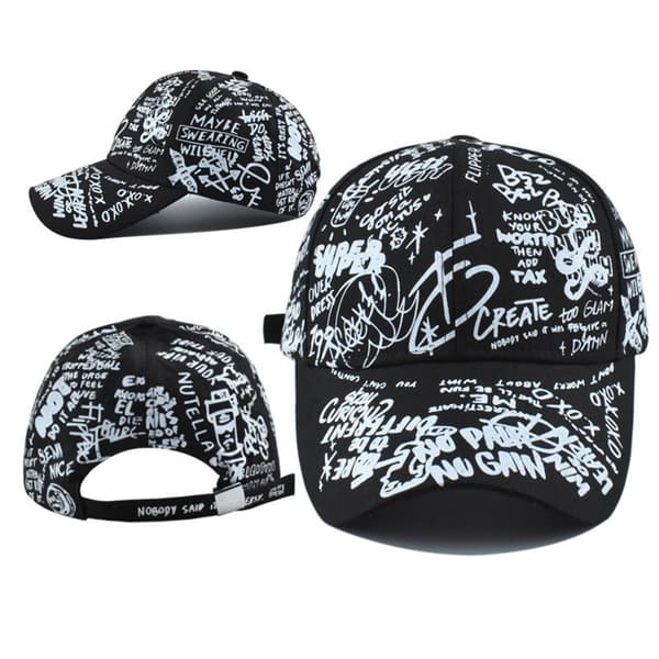Baseball-lippis aurinkohattu MUSTA black