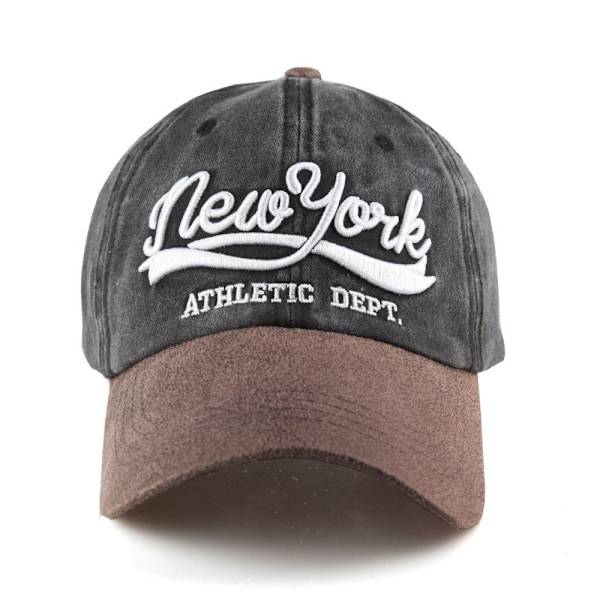 Broderi Baseball Caps Distressed Faded Casquette ARMY GREEN army green
