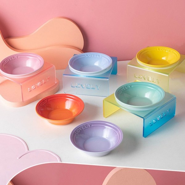Kattskål Hundskål ROSA SKÅLSTÄLLARE pink bowl rack-bowl rack