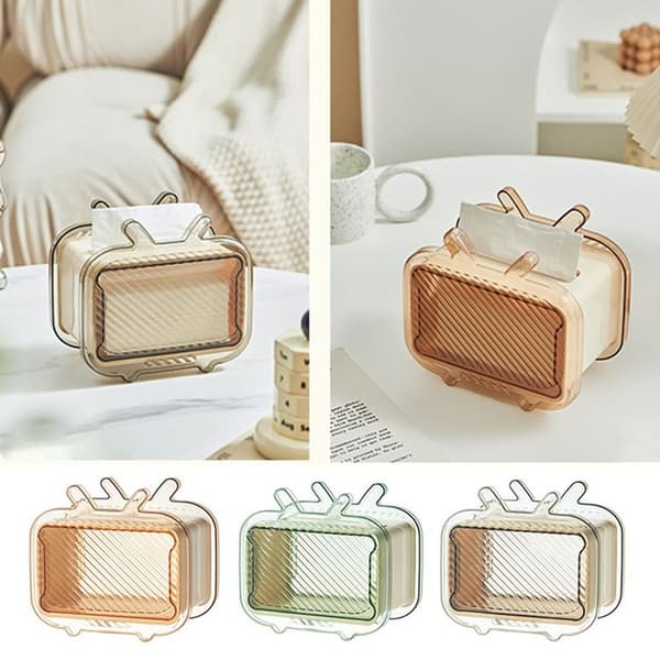 Transparent Servietboks Papirholder FARVE 2 FARVE 2 Color 2